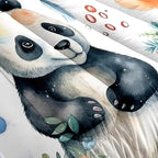 Panda Comforter Set Queen Size - Panda Bedding for Boys Girls Cute Panda Set Cartoon Pandas Print Comfort Queen Bedding Set for Kids Teens, 1 Comforter+2 Pillowcases
