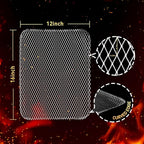 Disposable Grill Topper,16x12 Inch Grill Mesh Mat Disposable Pans,Non-Stick BBQ Aluminum Mats for Outdoor Grills, Easy to Clean (20)