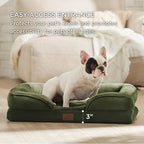 Bedsure Orthopedic Dog Bed for Medium Dogs - Waterproof Dog Sofa Beds Medium, Supportive Foam Pet Couch Bed with Removable Washable Cover, Waterproof Lining and Nonskid Bottom, Winter Moss