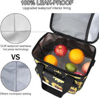 Lunch Bags for Women/Men, Insulated Lunch Bag for Work Office - Lunch Cooler Bag Leakproof Lunch Box with Adjustable Shoulder Strap - Sunflower