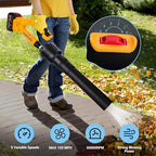 Leaf Blower Cordless with 2X 4.0Ah Batteries Powered, 150 MPH, 5 Variable Speed, Lightweight Electric Leaf Blower for Lawn Care, Snow, Gifts, Garage, Rooftop