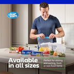 2 Gallon Storage Bags, Double Zipper Seal - 120 Count, (4 Packs of 30) Resealable Thick Plastic Food Storage Bag, BPA Free - Resealable Containers for Lunch, Snacks, Meals