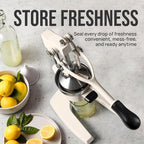 Zulay Kitchen Cast Iron Juicer - Heavy Duty Manual Juicer with Detachable Strainers for Easy Cleaning, Orange Juice Press for Citrus Fruits, Perfect for Bartenders, Juice Lovers & Health Enthusiasts