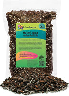 Premium Monstera Soil Mix by Gardenera - Perfect Drainage and Moisture Retention for Swiss Cheese Plant (2 Quart)