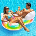 HeySplash Pool Lounger Float for Adult, Inflatable Pool Floats Bed Cooling Contour Lounger Rafts, Water Rafts for Lake, Outdoor Beach Pool Party