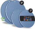 Joyhalo Trivets for Hot Dishes - Hot Pads for Kitchen, Silicone Pot Holders for Hot Pots and Pans, Silicone Mats for Kitchen Countertops, Table, Flexible Easy to Wash and Dry, Blue