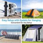 Ecosonique 200W Portable Solar Panel for Power Stations, Foldable & Lightweight with Kickstand, USB-C PD3.0 & USB-A QC3.0, MC4 & Multi-Output for Solar Generators, RVs, Camping, and Outdoor Use