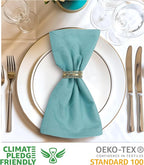 Urban Villa Cloth Napkins Cotton 20x20 (Set of 6) Aqua