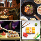 5 Pieces Reusable Chopstick Helper Training Chopsticks Hinges Connector Training Chopstick for Adults, Beginner, Trainers or Learner (Black)