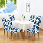 Gibelle Dining Room Chair Covers Set of 6, Soft Stretch Kitchen Chair Covers Slipcover Protector, Removable Washable Geometric Parson Chair Covers 6 Pack, Navy Blue