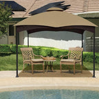 Hugline Outdoor Replacement Canopy Top Double Tier Gazebo Roof Cover for Lowe's Allen Roth 10x12 Gazebo #GF-12S004B-1 (Khaki)