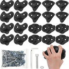 Soulchen 20 Pcs Rock Climbing Holds for Climber 3 Shapes Extra Large Rock Climbing Stones Wall Grips with Wrench, Screw for Indoor and Outdoor Playground Backyard Park Play Set Back to School Gift