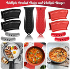 8 Pcs Cast Iron Handle Cover, Silicone Hot Handle Holder | Heat Resistant Cast Iron Skillet Covers Potholder for Frying Pans and Griddles Kitchen Supplies under 400℉