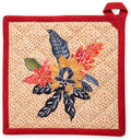 Maison d' Hermine Pot Holders 100% Cotton Potholders (8" x 8", Pack of 1) | Heat Resistant Hot Pads with Loop BBQ Cooking Baking Hotel Kitchen Handling Hot Pans Thanksgiving Christmas - Kalahari