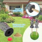 Hedoc 2 Pack Fake Owl Decoys to Scare Birds Away from Gardens and Rooftop, Long-Eared Owl Bird Deterrents, Nature Scarecrow Plastic Owls Pest Repellent, Owl Statue for Garden Decor, Yard Decoration