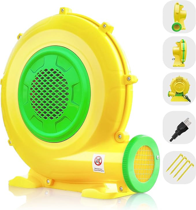 CoMiracle Air Blowers, 950 Watt 1.25 HP Inflatable Bounce House Air Blower, Outdoor Inflatable Castle and Jump Slides Blower