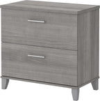 Bush Somerset 2-Drawer Lateral File Cabinet, Letter/Legal, Platinum Gray, 30-Inch (WC81280)