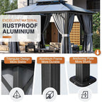 12 Ft. W X 10 Ft. D Aluminum Patio Hardtop Gazebo