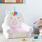 Amazon Basics Children's Plush Toddler Chair, Unicorn, Medium, Multicolor