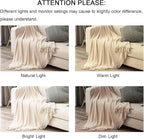 lifein Throw Blanket for Couch, Soft Boho Decor Bed Throw,Cozy White Chenille Knitted Small Farmhouse Lightweight Throw for Spring(White/Cream,50 * 60")