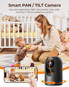 FOSCAM Home Security Camera R4S 4MP WiFi IP Camera,Wireless Baby Monitor with AI Human Detection Sound Detection 33ft Night Vision 2 Way Audio Camera Compatible with Alexa Black