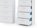 YITAHOME 4 Drawer Lateral Filing Cabinet,Dressers & Chests of Drawers for Bedroom,Printer Stand Vertical Storage Cabinet Fits Letter, A4, Legal Size for Home Office Organization, White