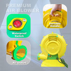 CoMiracle Air Blowers, 950 Watt 1.25 HP Inflatable Bounce House Air Blower, Outdoor Inflatable Castle and Jump Slides Blower