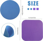 LUTER 4pcs Jar Opener, Rubber, Multi-function Silicone Bottle Opener for Seniors with Weak Hands Lid Cap Gripper Pads Kitchen Coasters Gadgets(blue round +purple square)