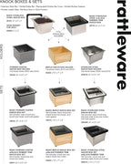 Rattleware Open Bottom Stainless Steel Knock Box Chute with Rubber Bar