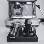 Normcore Espresso Tamping Station, 51mm 54mm Compact Tamping Station, Barista Corner Tamping Mat With Portafilter Stand, Coffee Tamper Holder Pad, Black