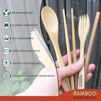 Travel Utensils with Case Set Fork, Knife, Spoon, Chopsticks, Straw, Straw-cleaning brush, Travel Pouch and Carabiner, Excellent For Everyday Use! ((2 Sets) Midnight Black/Sunset Red)