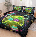 NINENINE Full Size Bedding Sets for Boys,5PCS Gaming Bedding Sets,Full Size Comforter Size for Boys,Boys Bedding Full Size(1Comforter, 1Flat Sheet, 1Fitted Sheet, 2Pillowcases)