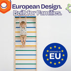 ComfyBumpy Swedish Ladder with Convertible Play Table | Montessori Climbing Set for Kids, Indoor Playground & Jungle Gym - Wall Climbing Toy for Active Play & Table | 400lbs Capacity (Set of 1)