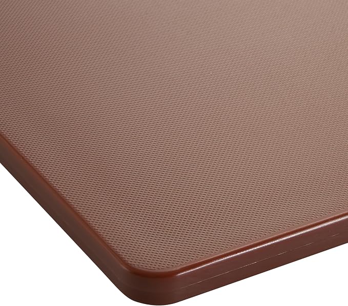 Winco 18" x 24" Brown Heavy-Duty Plastic Cutting Board (Set of 6) | Dishwasher safe, Stain resistant, Minimizes dulling, HACCP approved, Great for Charcuterie, Appetizers and Buffet Displays