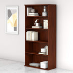 Bush Furniture 136HC-Z Studio C 5-Shelf 73-Inch H Bookcase, Hansen Cherry