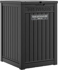 Package Delivery Box for Outside, Waterproof Outdoor Storage, Black