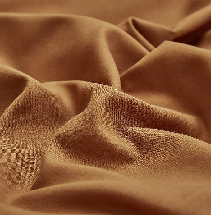 Comforter Set, Pumpkin Color, Bedding Set for Women Girls, Full 3 PCS, Breathable Soft Bedroom Collection