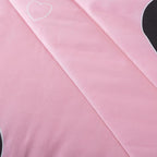 Girls Pink Comforter Set Twin Size, Blush Pink Cute Love Heart Print Sexy Comforter Bedding Set for All Seasons, Geometric Soft Microfiber Comforter Set with Pillowsham