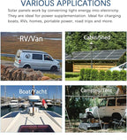 Flexible Solar Panel kit 200W 12V,2PCS 100W Monocrystalline Module,20A Charge Controller,Extension Cable Off-Grid Charger for RV Boat Van Car Curve Surfaces (200W Solar KIT)