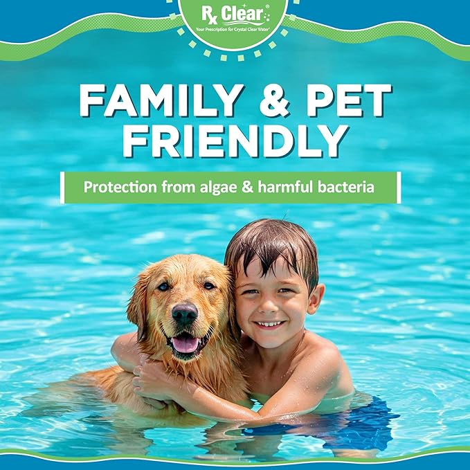 Rx Clear 3" Inch Chlorine Tabs | 200 Pounds | Individual Stabilized Chlorinating Tablets for Sanitizing Swimming Pools | Long Lasting, Slow Dissolving, and UV Protected (4 x 50 LB Buckets)