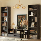 IRONCK Bookshelves and Bookcases Set of 2 Floor Standing 6 Tier Display Storage Shelves 70in Tall Bookcase Home Decor Furniture for Home Office, Living Room, Bed Room