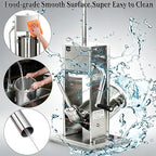 CTJ Sausage Stuffers Stainless Steel Sausage & Churro Maker 5L/11Lb | Manual 2 in 1 Sausage Stuffer & Churro Maker, 2-Speed Adjustable Vertical Sausage Maker, 4 Stuffing Tubes & Churros Nozzle