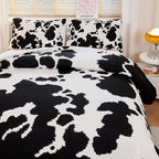 Cow Print Comforter Full,Western Comforter Set Full,Boys Full Comforter Set,Black and White Color Comforter,Cow Bedding Set,Cow Room Decor