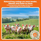 Natural Hog Sausage Casing, Edible Casings for Sausage Making,Pre-Tubed, Great for Snack Sticks, Italian Sausage, Hot Dog Casing, Breakfast Sausage Links and Most Sausage -10M/32ft,Φ34-36mm