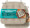 Barnett Home Decor Hayden Chair Cushions, Size Medium, Pack of 2 – Beige (Natural) – Linen Look