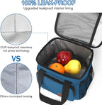 Lunch Bags for Women/Men, Insulated Lunch Bag for Work Office Picnic - Lunch Cooler Bag Leakproof Lunch Box with Adjustable Shoulder Strap - Blue