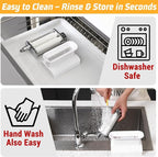 FavorKit Adjustable 3 Thickness Meat Tenderizer Attachment for Kitchenaid Mixers, Dishwasher Safe Durable Metal Housing & Plastic Rollers/Gears Accessories - White