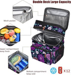 MIYCOO Lunch Bag for Women & Men, Expandable Double Deck Lunch Box, 15L | Leakproof & Waterproof, Portable, Large Soft Insulated Cooler bag for Adult, Work, Camping, Beach, Picnic, Travel