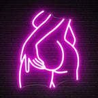 Kavaas Lady Neon Sign 15.7" x 12.6" - Pink LED Lady Back Neon Signs for Wall Decor | Neon Light Sign for Bedroom, Party, Bar, Man Cave (Style - LB4)