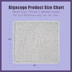 Bigacogo Chunky Knit Throw Blanket for Couch, 40x40 inches, 100% Hand Knitted with Thick Jumbo Chenille Yarn, Cozy Soft Large Rope Knot Cable Crochet Blankets for Sofa Bed Living Room, Burnt Orange